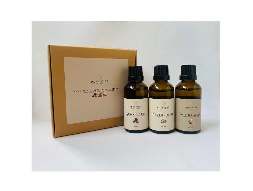 Oil gift set argan, castor & jojoba 50ml